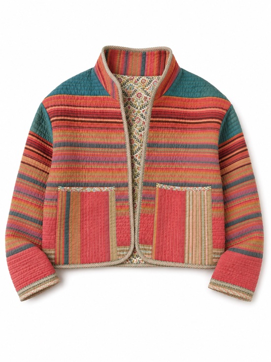 Handmade Jackets & Blazers - Handmade Pre-Washed 100% Cotton New Quilted Coat Size Medium